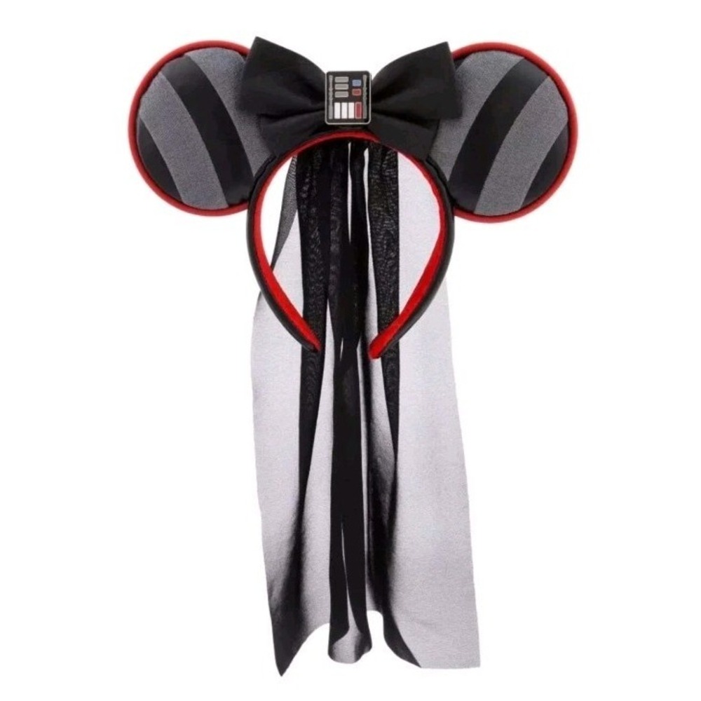 Disney Parks Star Wars Darth Vader Veil Minnie Mouse Ears Headband - NEW